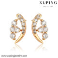 92467 xuping wholesale simple designed gold plated earrings